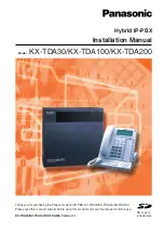 Panasonic HYBRID IP-PBX KX-TDA100 Installation Manual предпросмотр