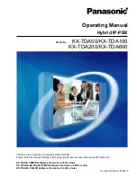 Preview for 1 page of Panasonic HYBRID IP-PBX KX-TDA100 Operating Manual