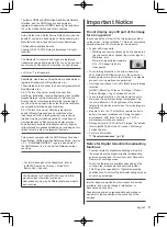 Preview for 3 page of Panasonic HZ1000H Series Operating Instructions Manual