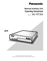 Preview for 1 page of Panasonic i-pro WJ-NT304 Operating Instructions Manual