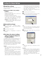 Предварительный просмотр 17 страницы Panasonic i-pro WJ-NT304 Operating Instructions Manual