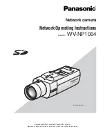 Preview for 1 page of Panasonic i-pro WV-NP1004 Network Operating Instructions