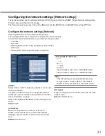 Preview for 41 page of Panasonic i-pro WV-NP1004 Network Operating Instructions