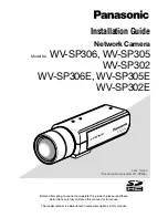 Preview for 1 page of Panasonic i-Pro WV-SP302 Installation Manual