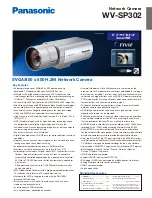 Panasonic i-Pro WV-SP302 Speci?Cations preview