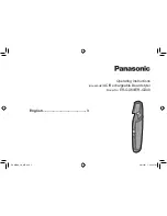 Panasonic i-Shaper ER-GD40 Operating Instructions Manual preview