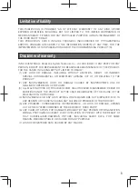 Preview for 5 page of Panasonic IDEHAL WV-SFN311L Important Information Manual