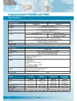 Preview for 18 page of Panasonic Imagechecker P400 Specifications