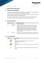 Preview for 7 page of Panasonic INDUSTRY PAN9028 Integration Manual