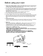 Preview for 5 page of Panasonic Inverter NN-A725 Cookery Book & Operating Instructions