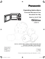 Предварительный просмотр 1 страницы Panasonic Inverter NN-CF770M Operating Instructions Manual