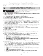 Предварительный просмотр 4 страницы Panasonic Inverter NN-CS597S Operating Instructions Manual