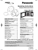 Panasonic Inverter NN-G463 Operating Instructions Manual preview