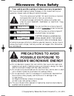 Preview for 2 page of Panasonic Inverter NN-G463 Operating Instructions Manual