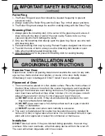 Preview for 6 page of Panasonic Inverter NN-G463 Operating Instructions Manual