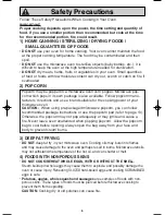 Preview for 8 page of Panasonic Inverter NN-G463 Operating Instructions Manual