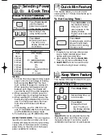 Preview for 14 page of Panasonic Inverter NN-G463 Operating Instructions Manual