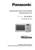 Panasonic Inverter NN-GD38H Operating Instruction And Cook Book preview