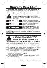 Preview for 3 page of Panasonic inverter NN-H765 Operating Instructions Manual