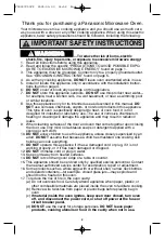 Preview for 4 page of Panasonic inverter NN-H765 Operating Instructions Manual