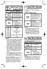 Preview for 16 page of Panasonic inverter NN-H765 Operating Instructions Manual