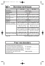 Preview for 63 page of Panasonic inverter NN-H765 Operating Instructions Manual