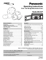 Panasonic Inverter NN-P294 Operating Instructions Manual preview