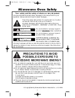 Preview for 3 page of Panasonic INVERTER NN-S615 Operating Instructions Manual