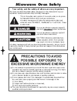 Preview for 2 page of Panasonic Inverter NN-SA610S Operating Instructions Manual