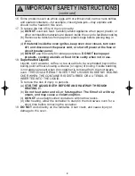 Preview for 4 page of Panasonic Inverter NN-SA610S Operating Instructions Manual