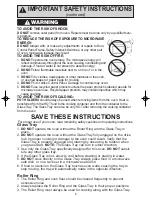 Preview for 5 page of Panasonic Inverter NN-SA610S Operating Instructions Manual