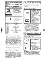 Preview for 14 page of Panasonic Inverter NN-SA610S Operating Instructions Manual