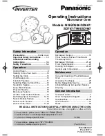 Panasonic INVERTER NN-SD696 Operating Instructions Manual preview