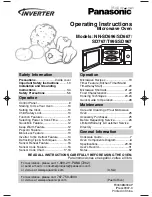 Preview for 1 page of Panasonic INVERTER NN-SD696 Operating Instructions Manual