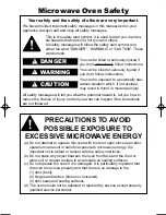 Preview for 2 page of Panasonic INVERTER NN-SN643S Operating Instructions Manual