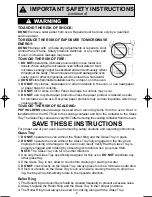 Preview for 5 page of Panasonic INVERTER NN-SN643S Operating Instructions Manual