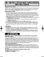 Preview for 6 page of Panasonic INVERTER NN-SN643S Operating Instructions Manual