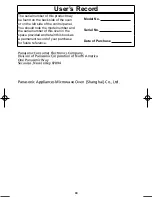 Preview for 32 page of Panasonic INVERTER NN-SN643S Operating Instructions Manual