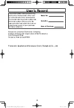 Preview for 32 page of Panasonic Inverter NN-SN733B Operating Instructions Manual