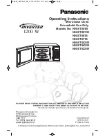 Panasonic Inverter NN-ST651W Operating Instructions Manual preview