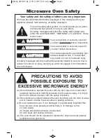 Предварительный просмотр 3 страницы Panasonic Inverter NN-ST651W Operating Instructions Manual