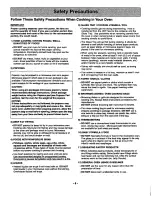 Предварительный просмотр 6 страницы Panasonic Inverter NN-T790SA Operating Instructions Manual