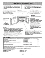 Preview for 8 page of Panasonic Inverter NN-T900SA Operating Instructions Manual