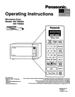 Preview for 1 page of Panasonic Inverter NN-T990SA Operating Instructions Manual