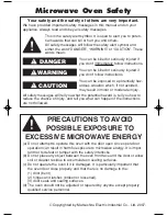 Предварительный просмотр 2 страницы Panasonic Inverter SN657S Operating Instructions Manual