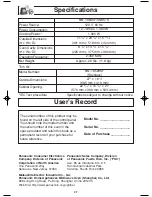 Предварительный просмотр 29 страницы Panasonic Inverter SN657S Operating Instructions Manual