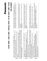 Preview for 1 page of Panasonic Jetwriter KX-CLEM1 User Manual