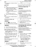 Предварительный просмотр 71 страницы Panasonic JOIP BB-GT1540E Operating Instructions Manual