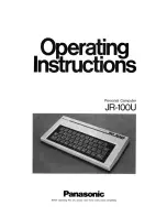 Preview for 1 page of Panasonic JR-100U Operating Instructions Manual