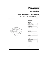 Panasonic JT-H200PR Series Operating Instructions Manual preview